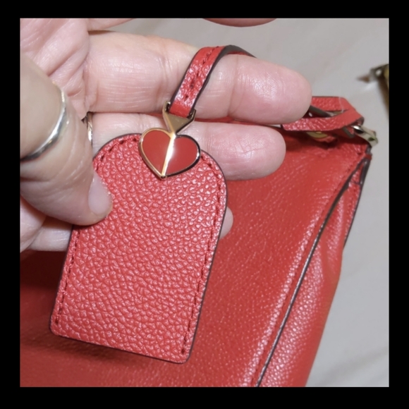 Authentic Red Kate Spade leather crossbody bag - Picture 4 of 14
